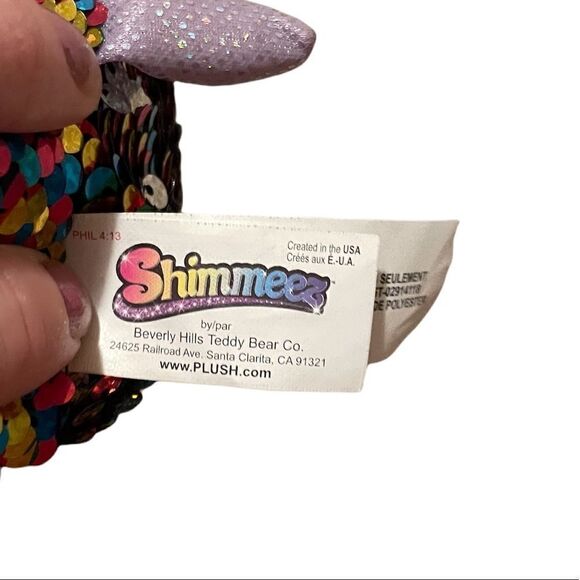 Beverly Hills Teddy Bear Co Shimmeez sequin unicorn - Picture 5 of 7